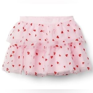 Janie and Jack Glitter‎ Heart Tulle Skirt